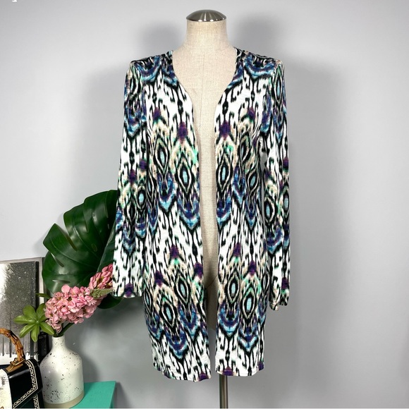 Chico’s Daring Diamond Deidra duster Sz M / 2 - Picture 3 of 16